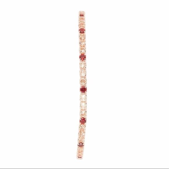 RACHEL Rachel Roy Pave Crystal Watch & Bracelet Set, Red/Rose Gold, NWT - Picture 5 of 16